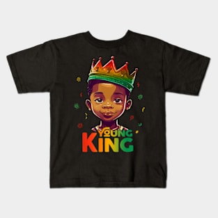 Black History Month Shirts For Young King Afro Boys Kids Kids T-Shirt